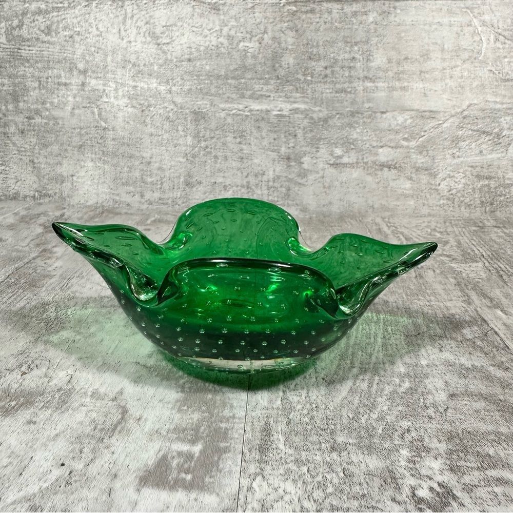 Vintage Art Glass Murano Controlled Bubbles